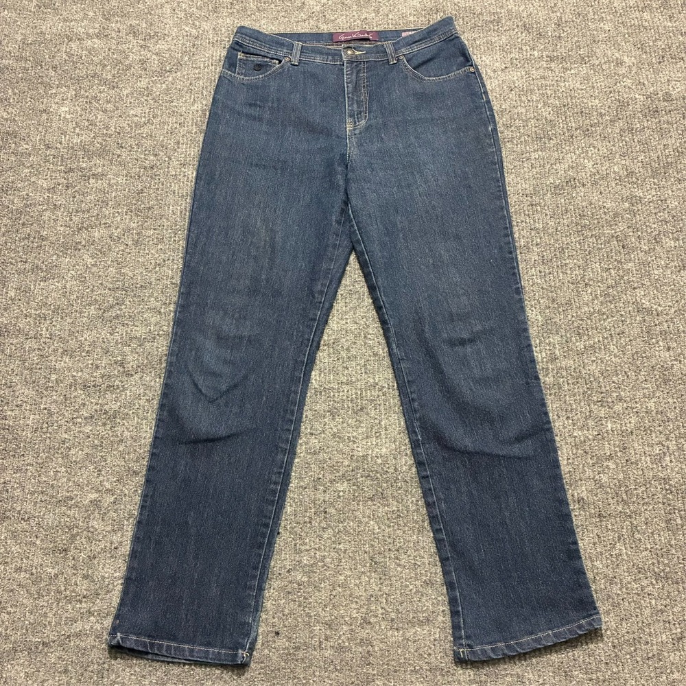 Gloria Vanderbilt Amanda Back Pocket Flaps Jeans Womens 8 Blue Denim Mid Rise